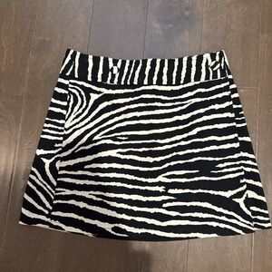 Ideology Black and White Zebra Mini Skirt